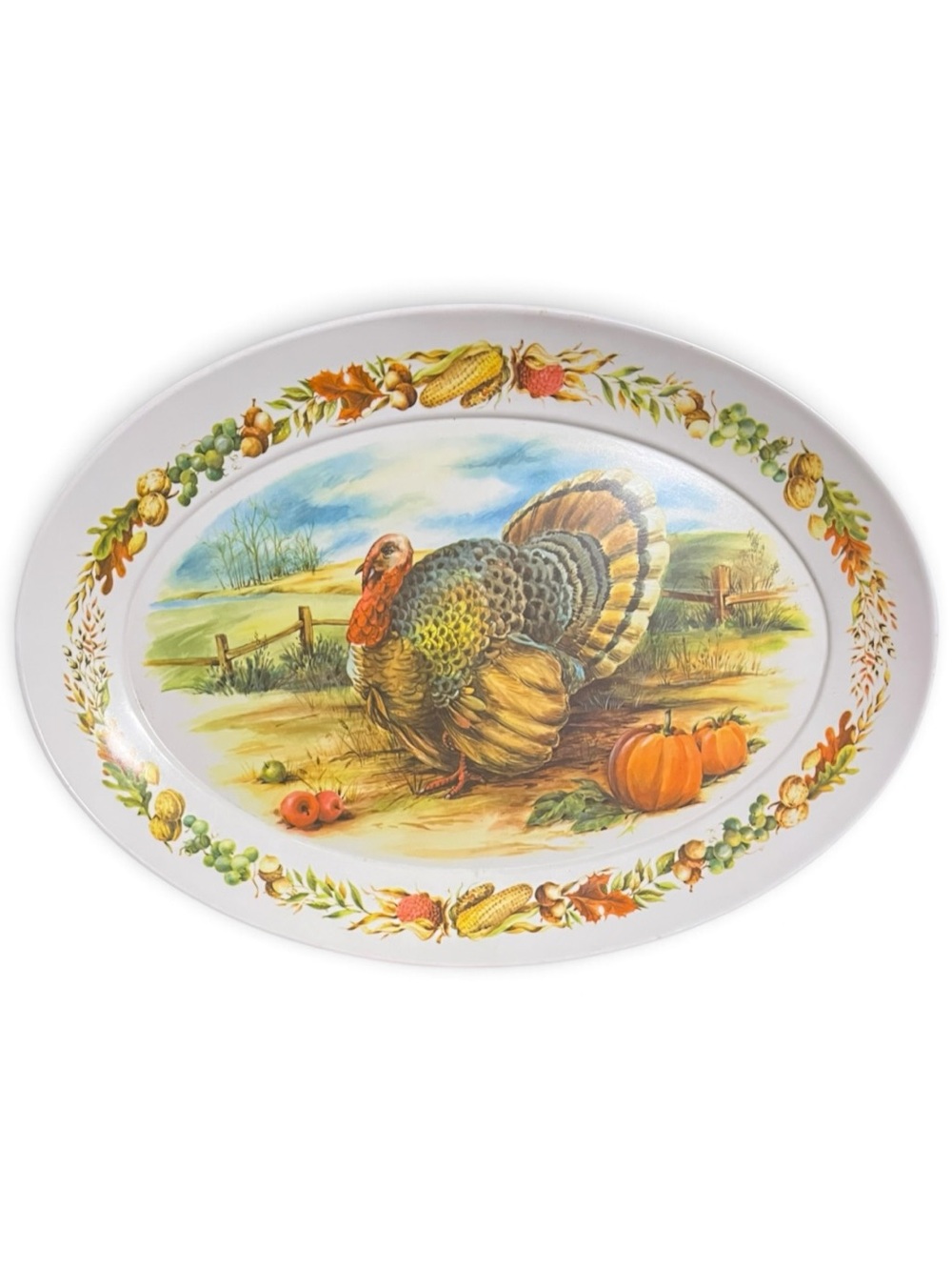 Vintage Brookpark Melamine Thanksgiving Turkey Platter